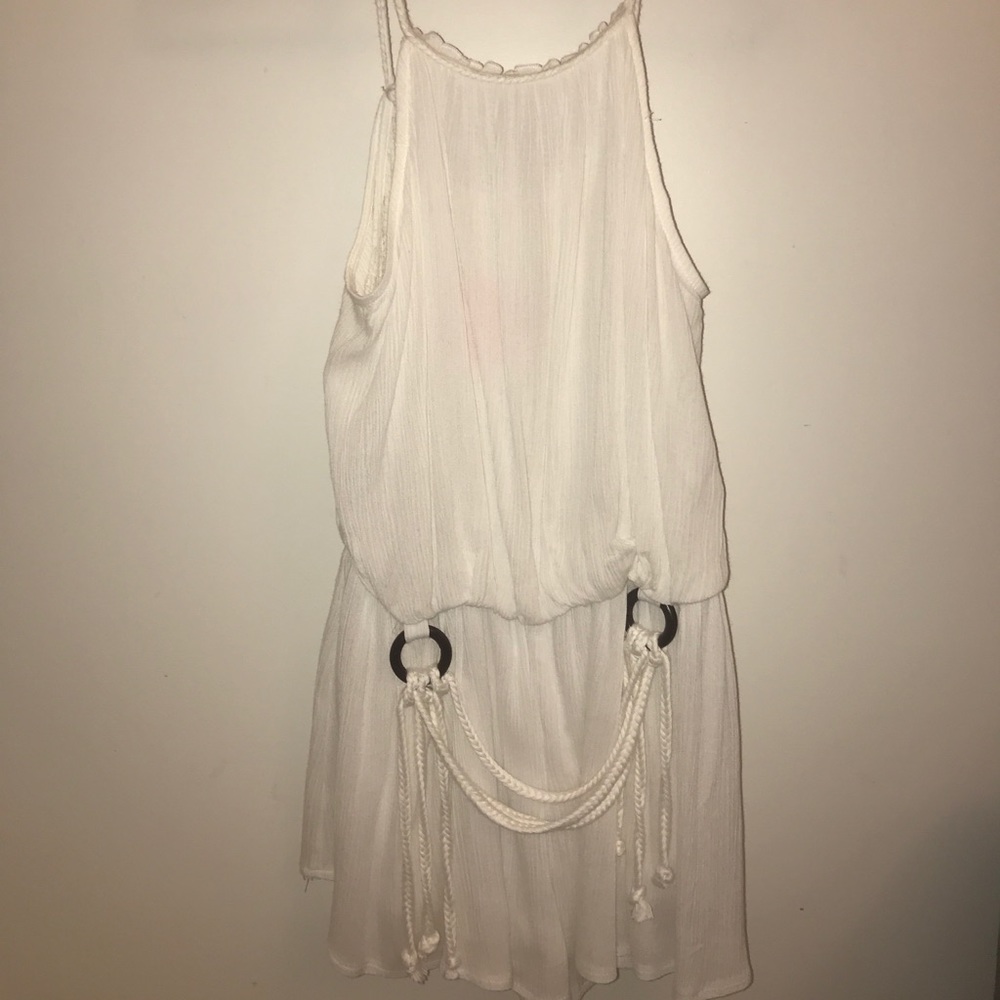Tea n Cup white romper with rope belt